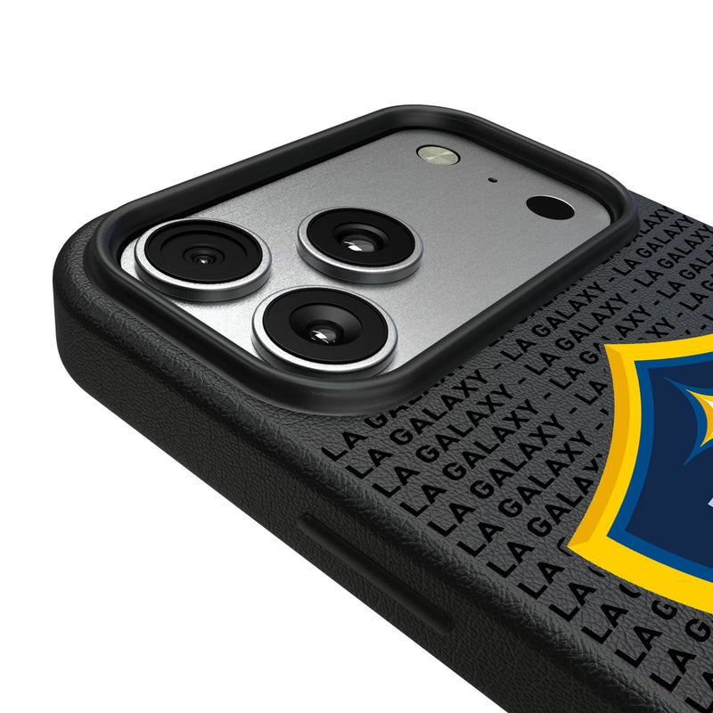 LA Galaxy Text Backdrop iPhone MagSafe Compatible Phone Case for Apple iPhone Detail.Jpg