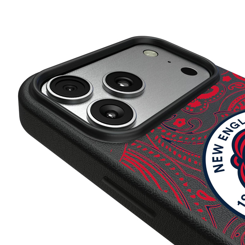 New England Revolution Paisley iPhone MagSafe Compatible Phone Case for Apple iPhone Detail.Jpg