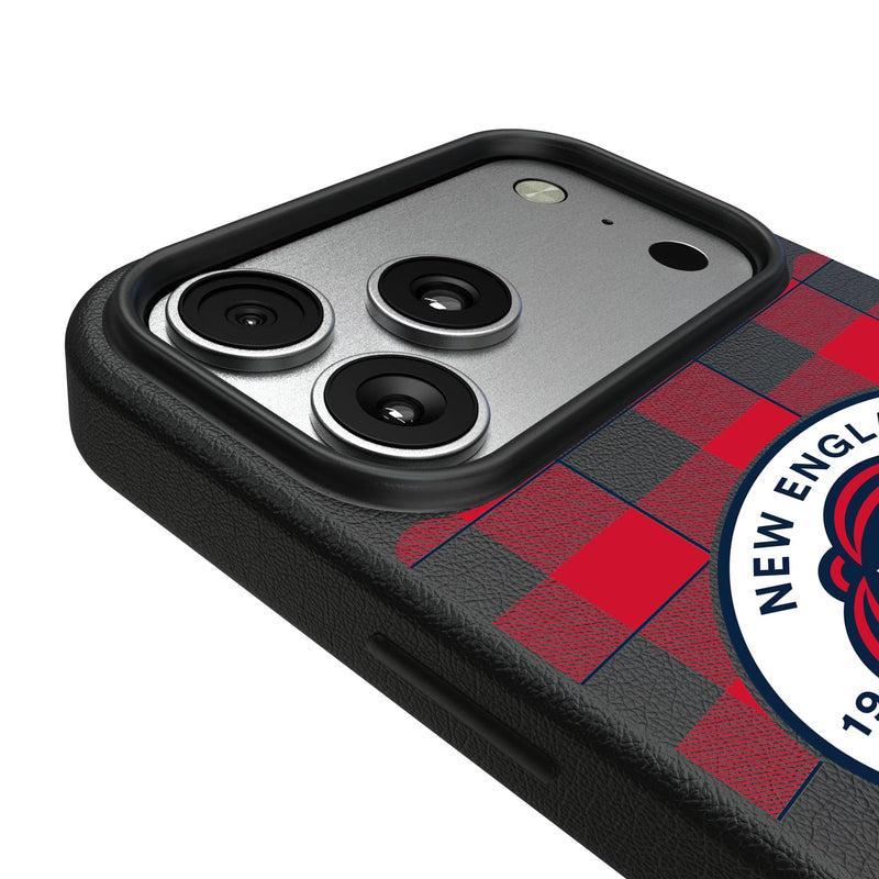 New England Revolution Plaid iPhone MagSafe Compatible Phone Case for Apple iPhone Detail.Jpg