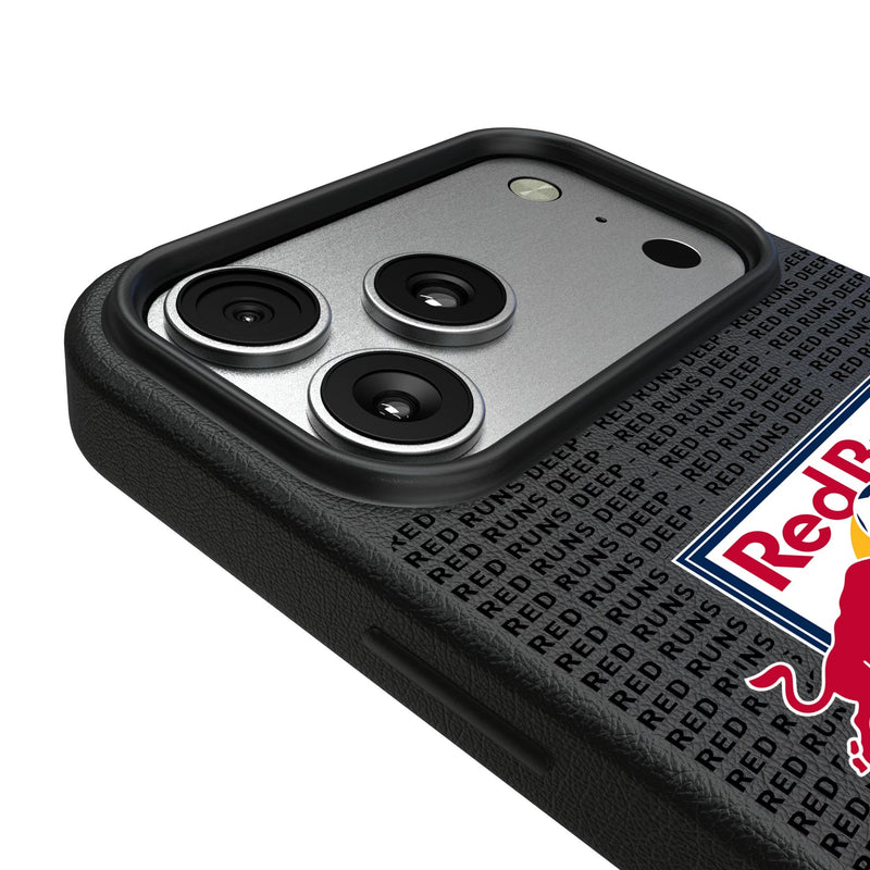 New York Red Bulls Text Backdrop iPhone MagSafe Compatible Phone Case for Apple iPhone Detail.Jpg