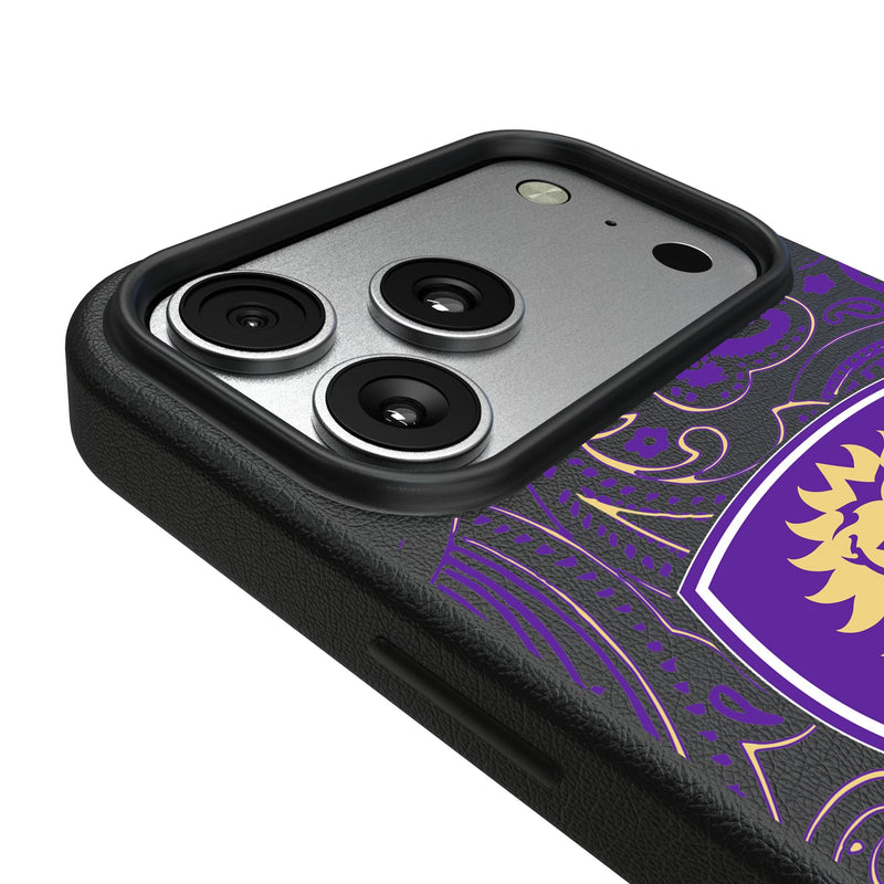 Orlando City Soccer Club Paisley iPhone MagSafe Compatible Phone Case for Apple iPhone Detail.Jpg