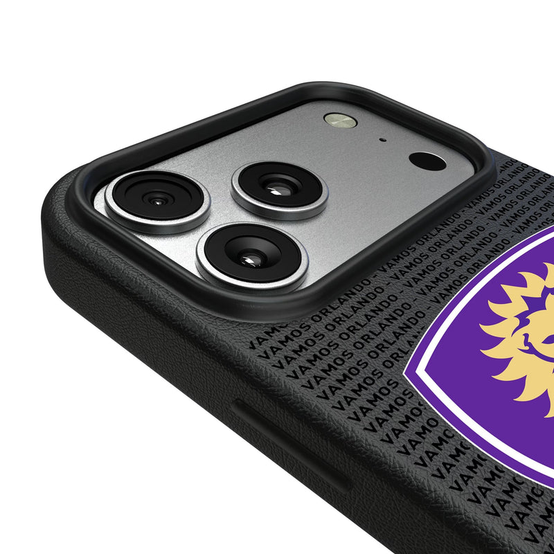 Orlando City Soccer Club Text Backdrop iPhone MagSafe Compatible Phone Case for Apple iPhone Detail.Jpg