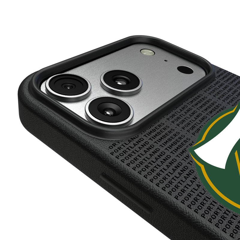 Portland Timbers Text Backdrop iPhone MagSafe Compatible Phone Case for Apple iPhone Detail.Jpg