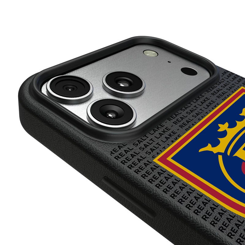 Real Salt Lake Text Backdrop iPhone MagSafe Compatible Phone Case for Apple iPhone Detail.Jpg