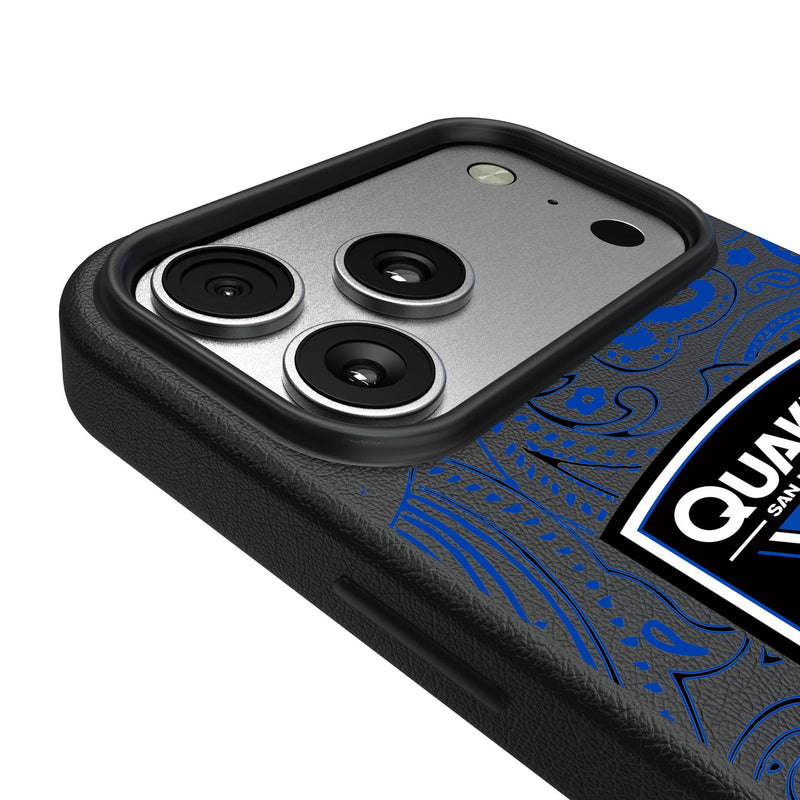 San Jose Earthquakes Paisley iPhone MagSafe Compatible Phone Case for Apple iPhone Detail.Jpg