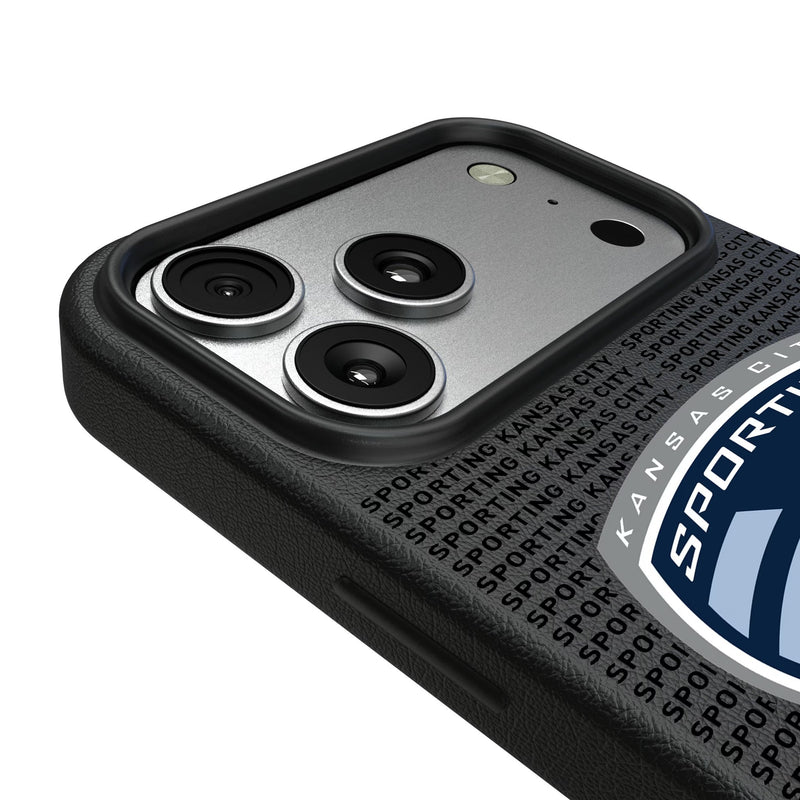Sporting Kansas City Text Backdrop iPhone MagSafe Compatible Phone Case for Apple iPhone Detail.Jpg