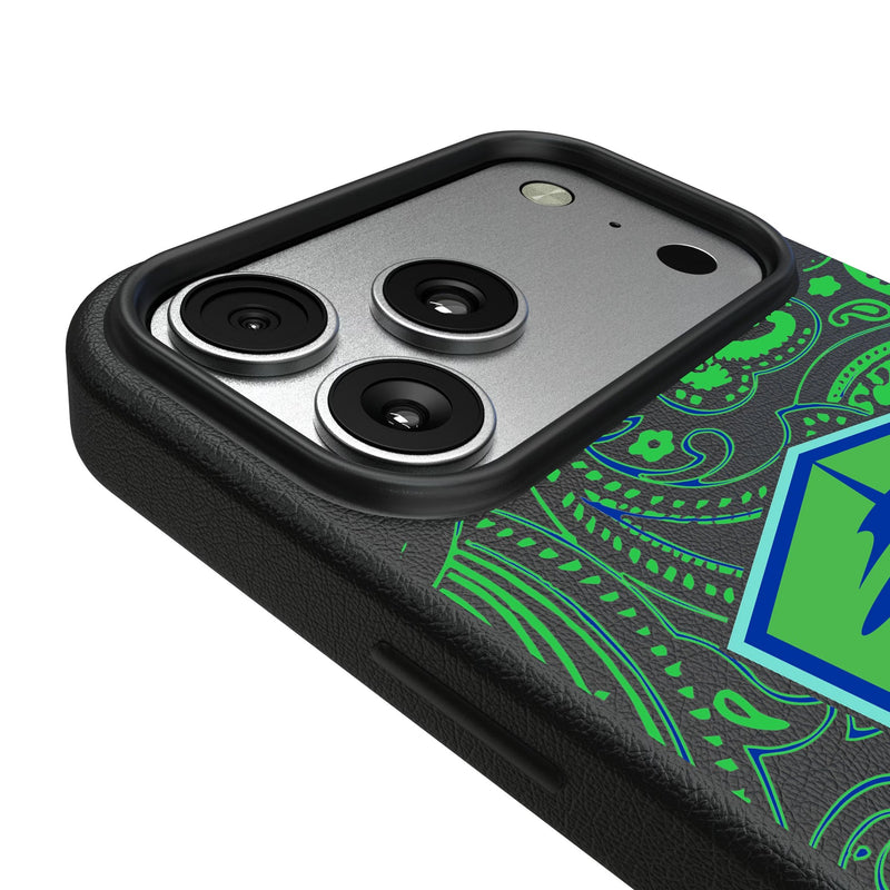 Seattle Sounders FC Paisley iPhone MagSafe Compatible Phone Case for Apple iPhone Detail.Jpg