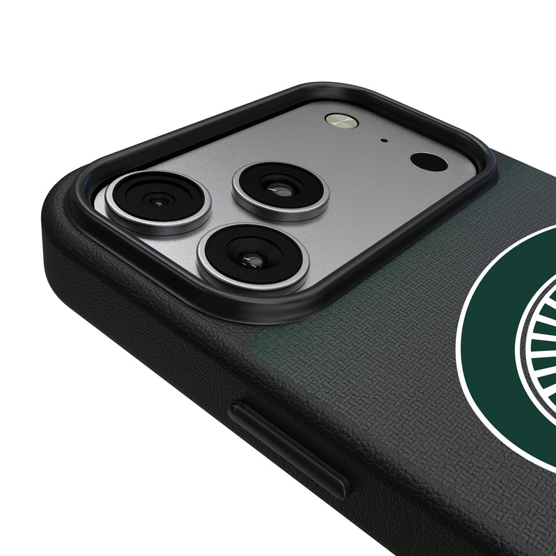 Michigan State University Spartans Linen iPhone MagSafe Compatible Phone Case for Apple iPhone Detail.Jpg