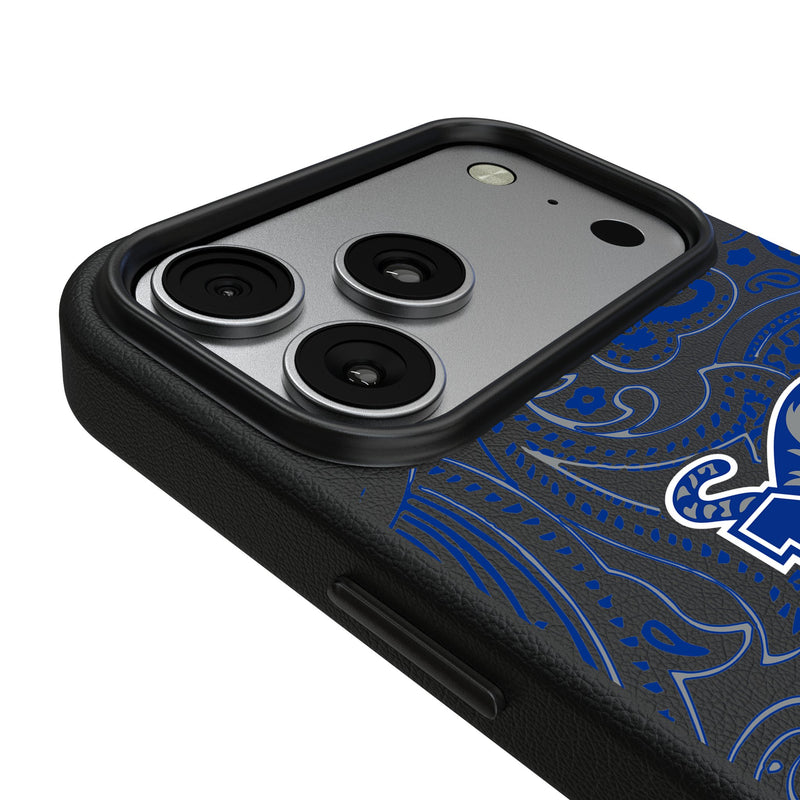 University of Memphis Tigers Paisley iPhone MagSafe Compatible Phone Case for Apple iPhone Detail.Jpg