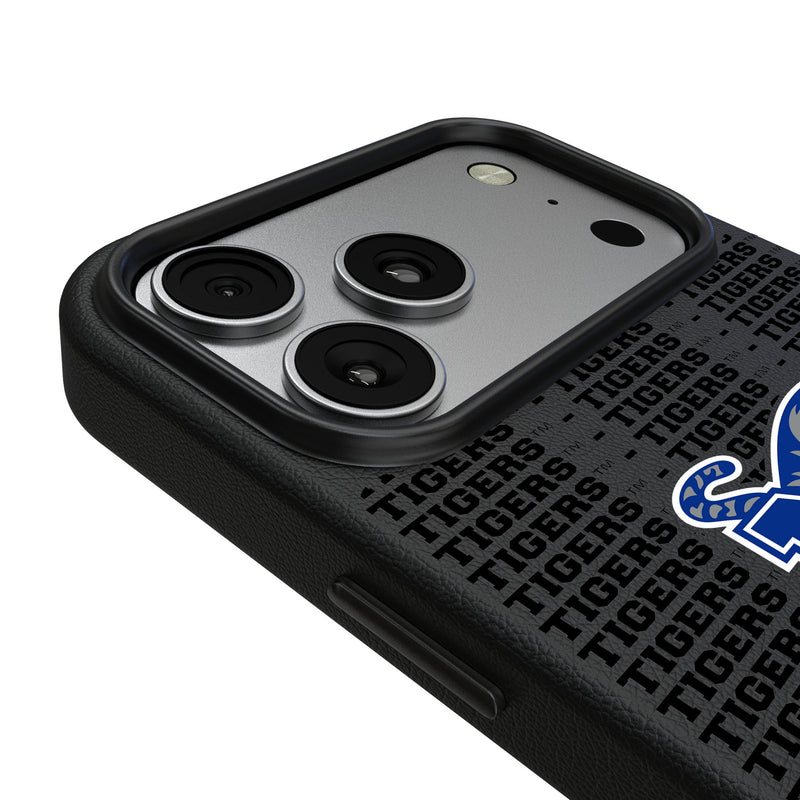 University of Memphis Tigers Text Backdrop iPhone MagSafe Compatible Phone Case for Apple iPhone Detail.Jpg