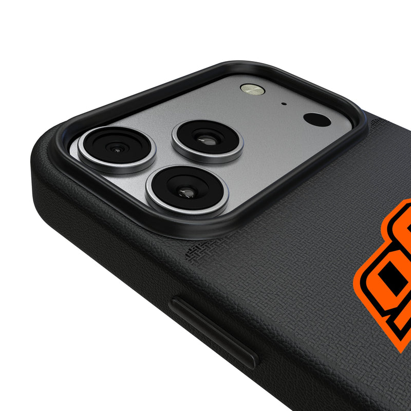 Oklahoma State University Cowboys Linen iPhone MagSafe Compatible Phone Case for Apple iPhone Detail.Jpg