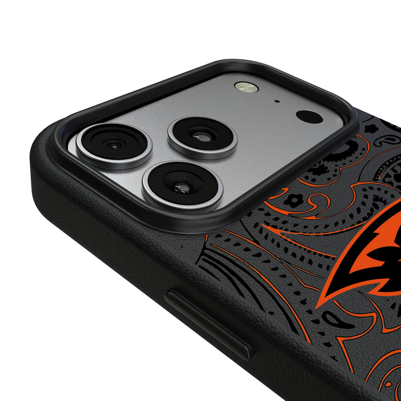 Oregon State University Beavers Paisley iPhone MagSafe Compatible Phone Case for Apple iPhone Detail.Jpg