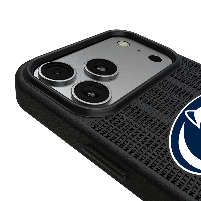 Pennsylvania State University Nittany Lions Text Backdrop iPhone MagSafe Compatible Phone Case for Apple iPhone Detail.Jpg