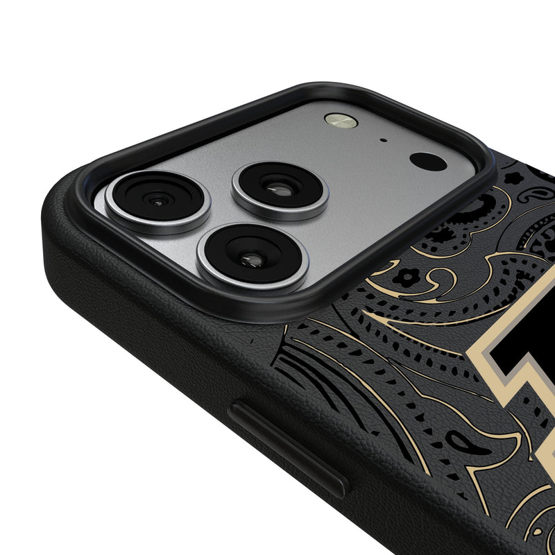 Purdue University Boilermakers Paisley iPhone MagSafe Compatible Phone Case for Apple iPhone Detail.Jpg