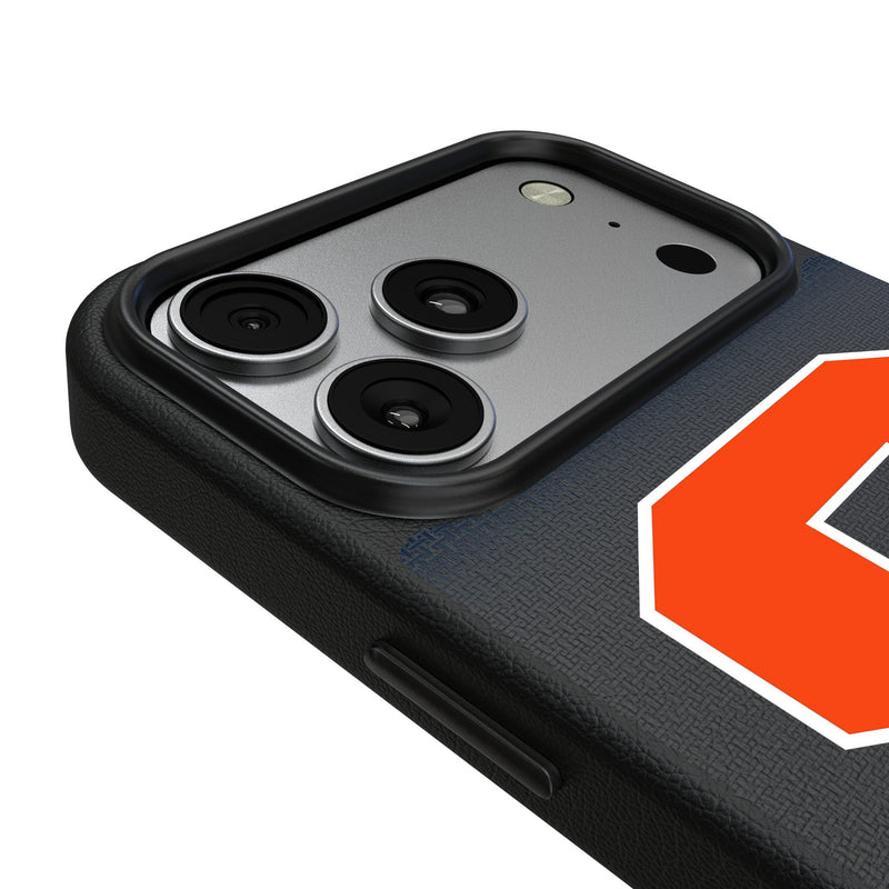 Syracuse University Orange Linen iPhone MagSafe Compatible Phone Case for Apple iPhone Detail.Jpg