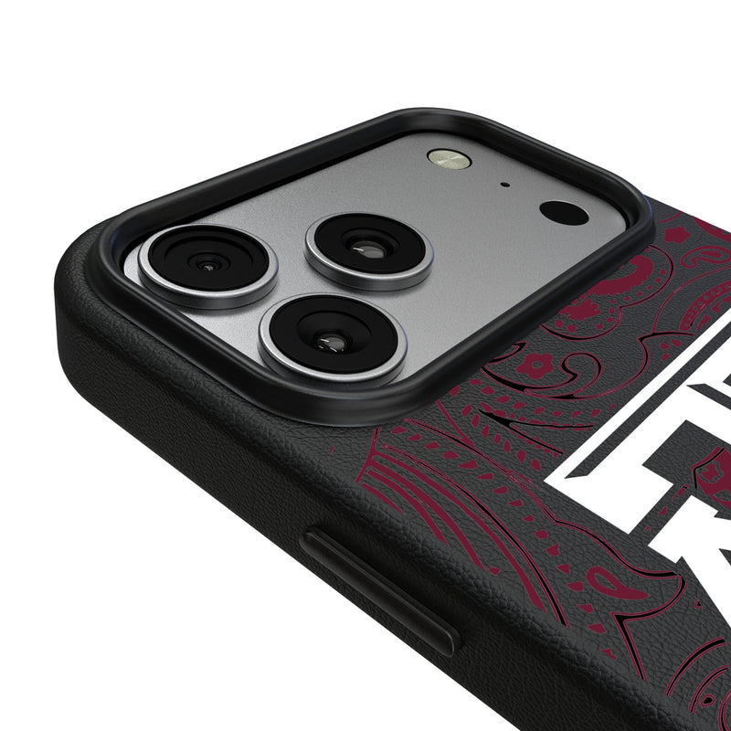 Texas A&M University Aggies Paisley iPhone MagSafe Compatible Phone Case for Apple iPhone Detail.Jpg