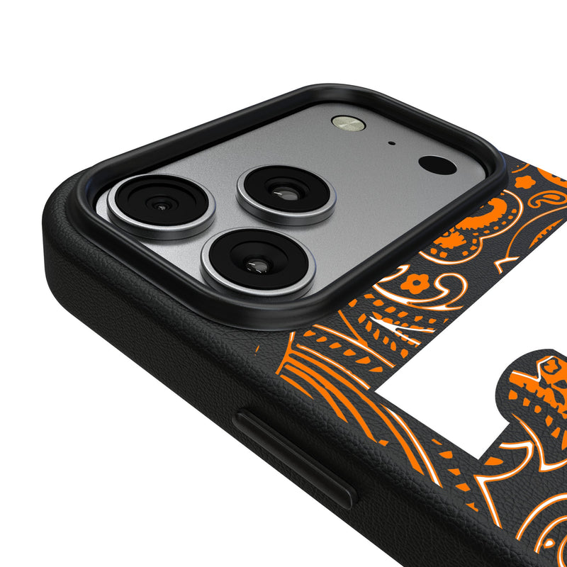University of Tennessee Volunteers Paisley iPhone MagSafe Compatible Phone Case for Apple iPhone Detail.Jpg
