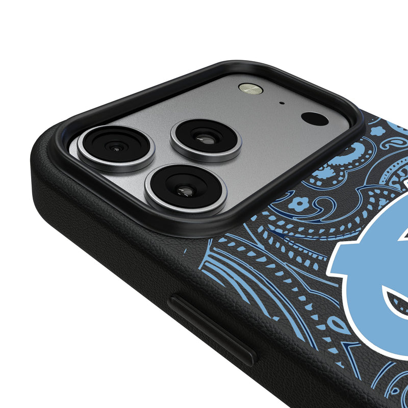 University of North Carolina Tar Heels Paisley iPhone MagSafe Compatible Phone Case for Apple iPhone Detail.Jpg