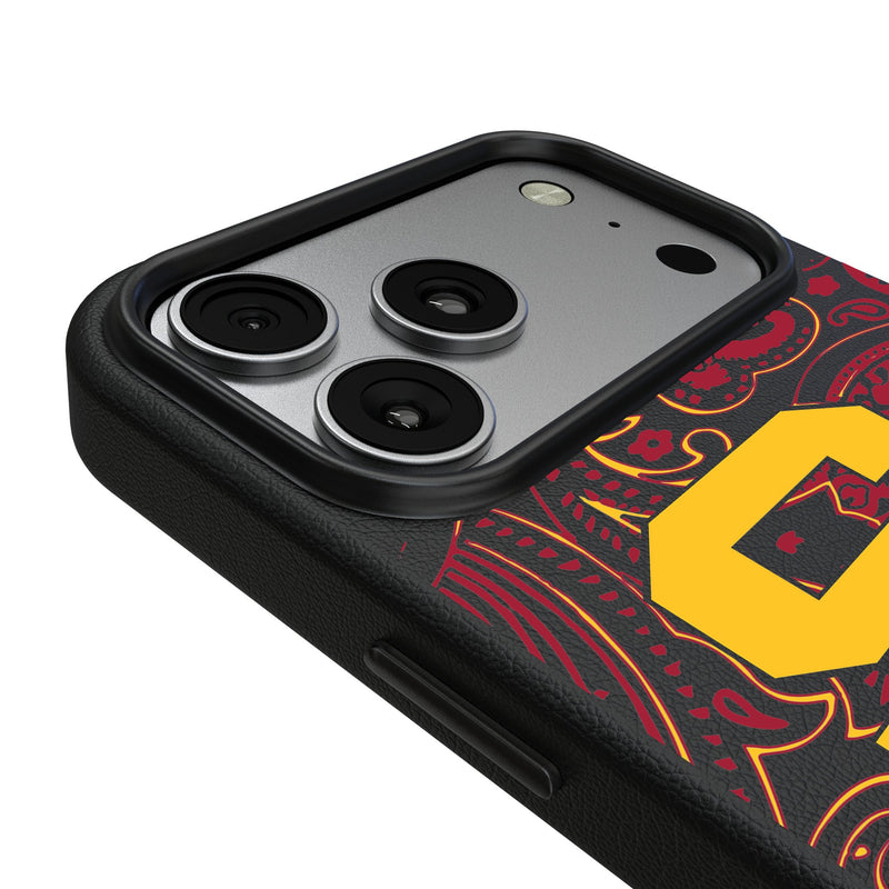 University of Southern California Trojans Paisley iPhone MagSafe Compatible Phone Case for Apple iPhone Detail.Jpg