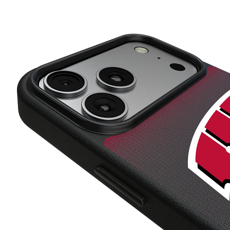 University of Wisconsin Badgers Linen iPhone MagSafe Compatible Phone Case for Apple iPhone Detail.Jpg