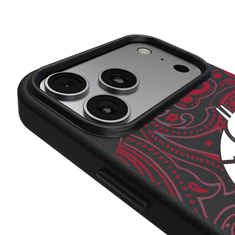 Washington State University Cougars Paisley iPhone MagSafe Compatible Phone Case for Apple iPhone Detail.Jpg