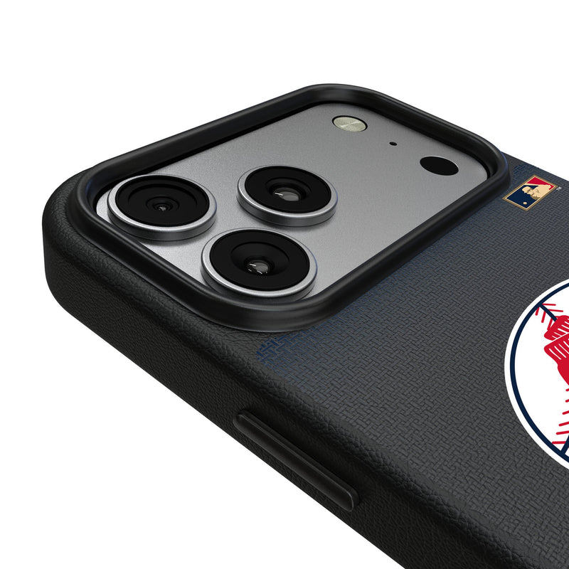 Boston Red Sox 1970-1975 - Cooperstown Collection Linen iPhone MagSafe Compatible Phone Case for Apple iPhone Detail.Jpg