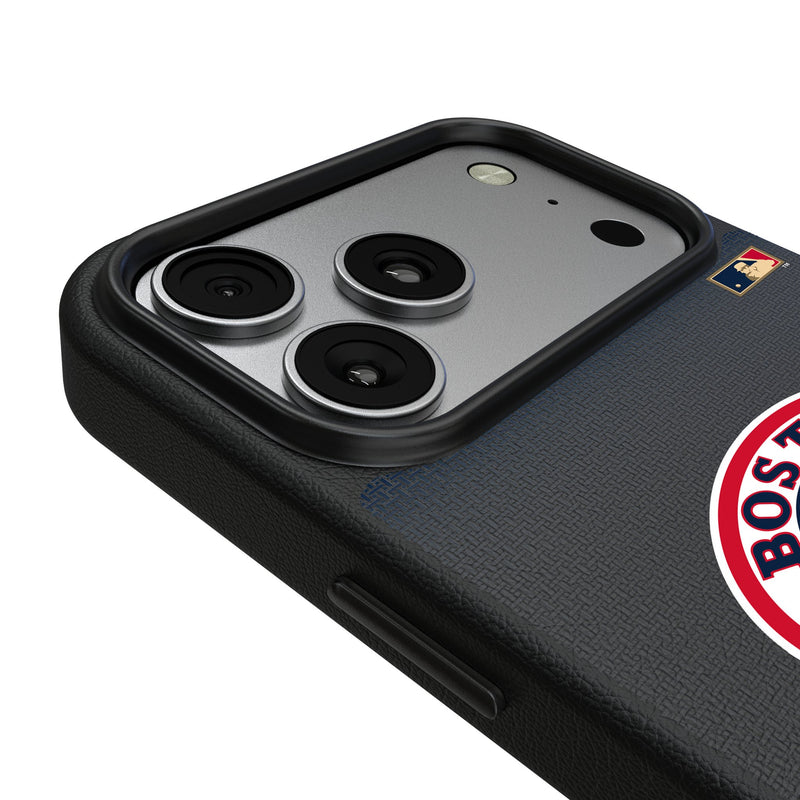 Boston Red Sox 1976-2008 - Cooperstown Collection Linen iPhone MagSafe Compatible Phone Case for Apple iPhone Detail.Jpg