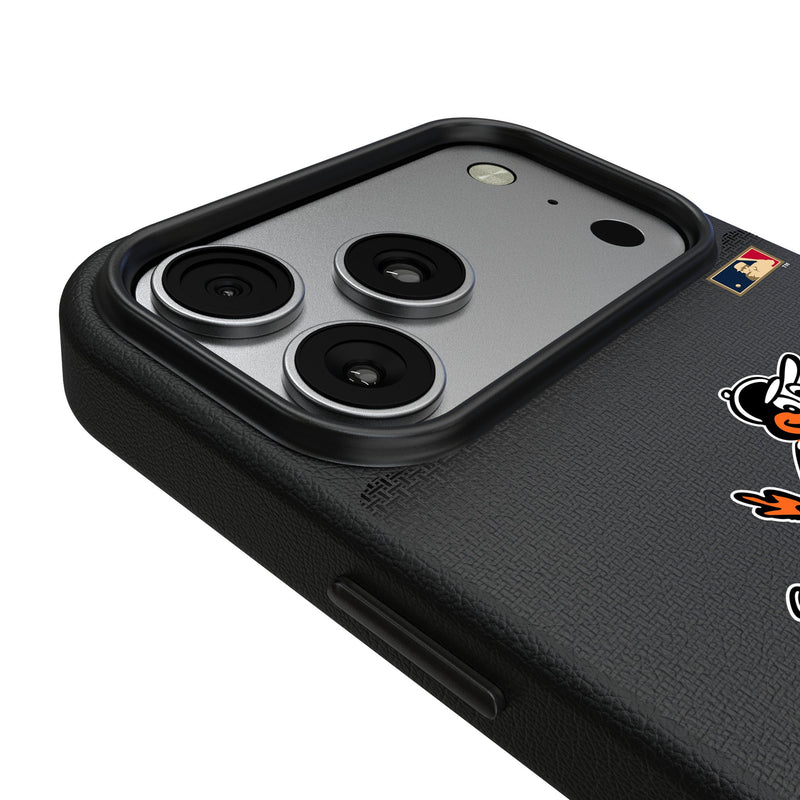 Baltimore Orioles 1954-1963 - Cooperstown Collection Linen iPhone MagSafe Compatible Phone Case for Apple iPhone Detail.Jpg