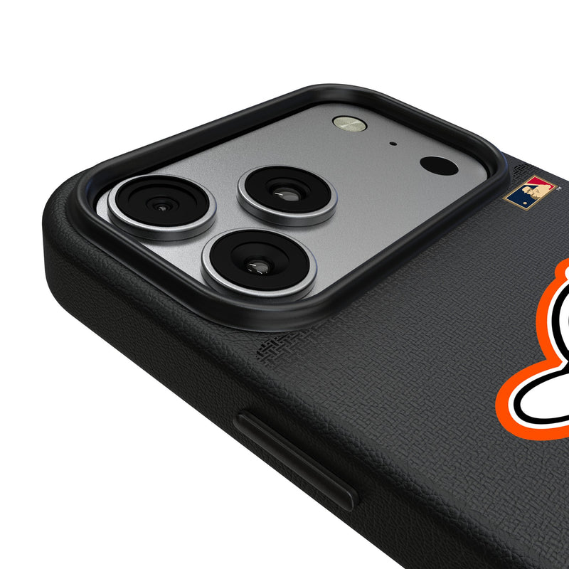 Baltimore Orioles 1955 - Cooperstown Collection Linen iPhone MagSafe Compatible Phone Case for Apple iPhone Detail.Jpg
