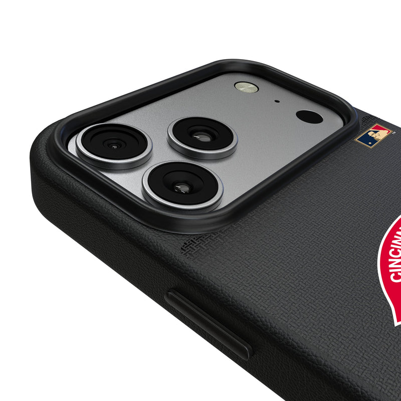 Cincinnati Reds 1974-1992 - Cooperstown Collection Linen iPhone MagSafe Compatible Phone Case for Apple iPhone Detail.Jpg