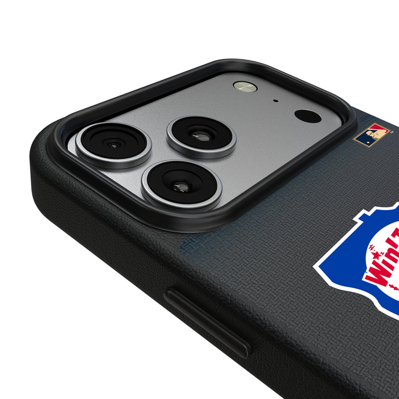 Minnesota Twins 1976-1986 - Cooperstown Collection Linen iPhone MagSafe Compatible Phone Case for Apple iPhone Detail.Jpg