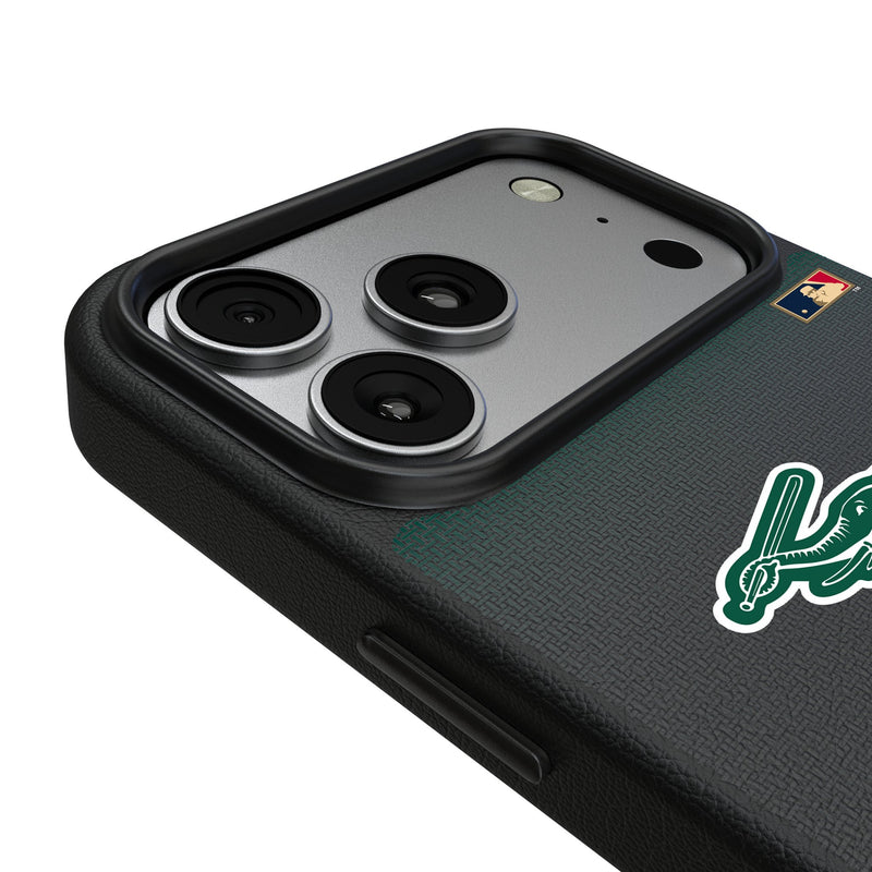 Oakland As Home 1988 - Cooperstown Collection Linen iPhone MagSafe Compatible Phone Case for Apple iPhone Detail.Jpg