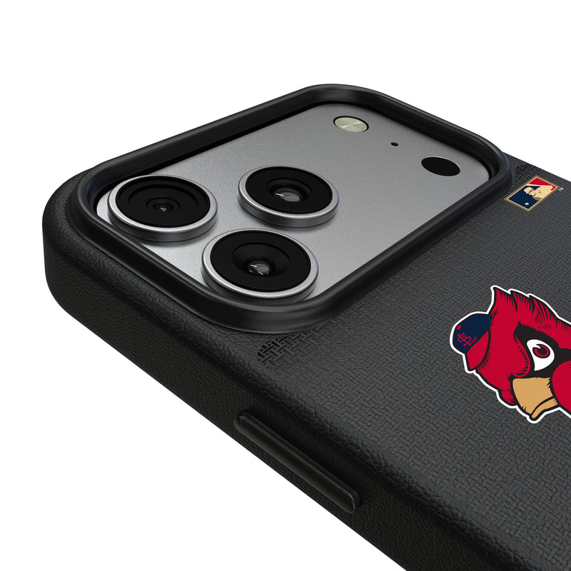 St Louis Cardinals 1950s - Cooperstown Collection Linen iPhone MagSafe Compatible Phone Case for Apple iPhone Detail.Jpg