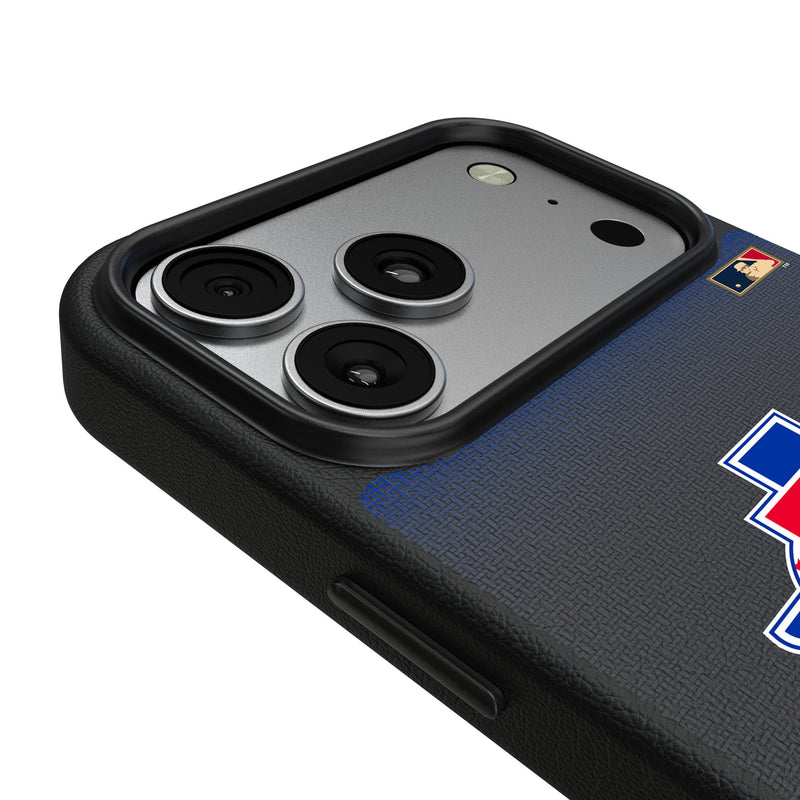 Texas Rangers 1981-1983 - Cooperstown Collection Linen iPhone MagSafe Compatible Phone Case for Apple iPhone Detail.Jpg