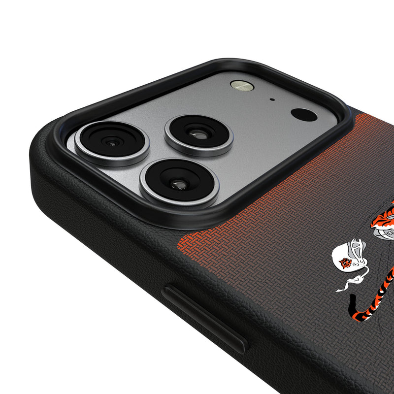 Cincinnati Bengals Historic Collection Linen iPhone MagSafe Compatible Phone Case for Apple iPhone Detail.Jpg