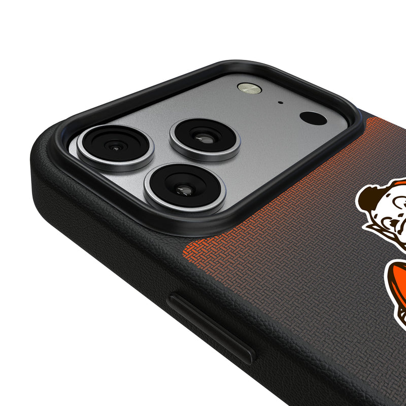 Cleveland Browns Historic Collection Linen iPhone MagSafe Compatible Phone Case for Apple iPhone Detail.Jpg