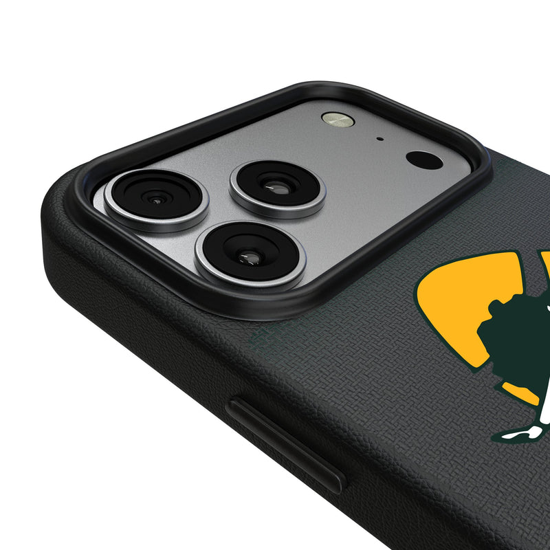 Green Bay Packers Historic Collection Linen iPhone MagSafe Compatible Phone Case for Apple iPhone Detail.Jpg