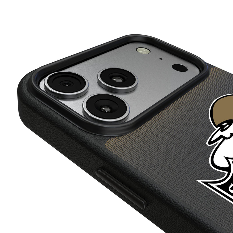New Orleans Saints Historic Collection Linen iPhone MagSafe Compatible Phone Case for Apple iPhone Detail.Jpg