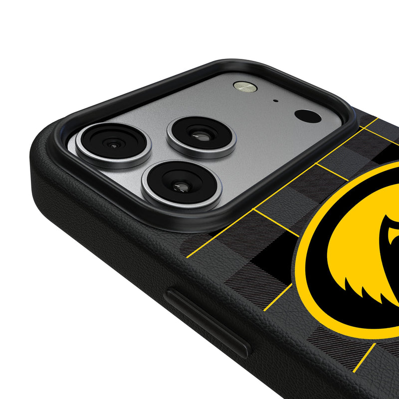 University of Iowa Hawkeyes Plaid iPhone MagSafe Compatible Phone Case for Apple iPhone Detail.Jpg
