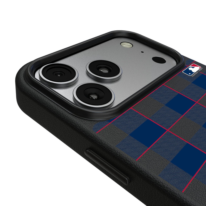 Atlanta Braves Plaid iPhone MagSafe Compatible Phone Case for Apple iPhone Detail.Jpg