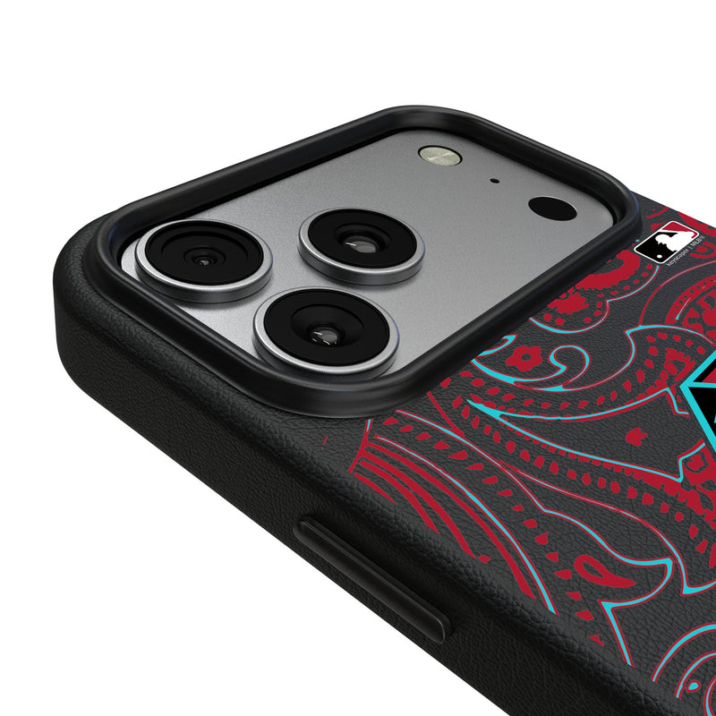 Arizona Diamondbacks Paisley iPhone MagSafe Compatible Phone Case for Apple iPhone Detail.Jpg