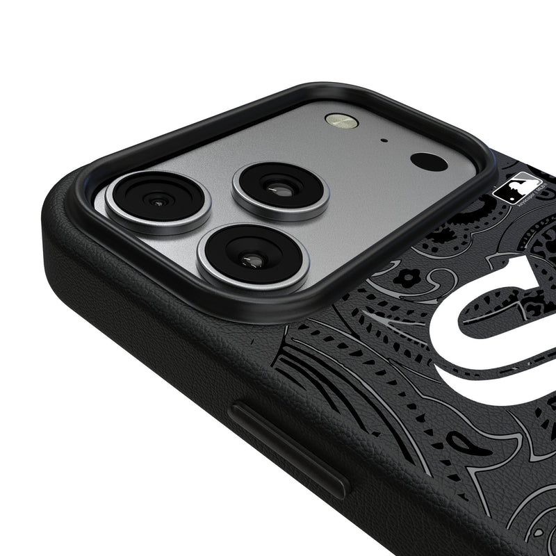 Chicago White Sox Paisley iPhone MagSafe Compatible Phone Case for Apple iPhone Detail.Jpg