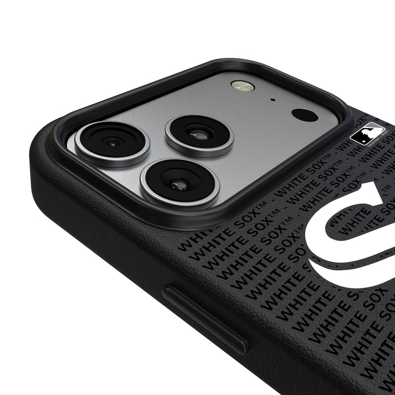 Chicago White Sox Text Backdrop iPhone MagSafe Compatible Phone Case for Apple iPhone Detail.Jpg