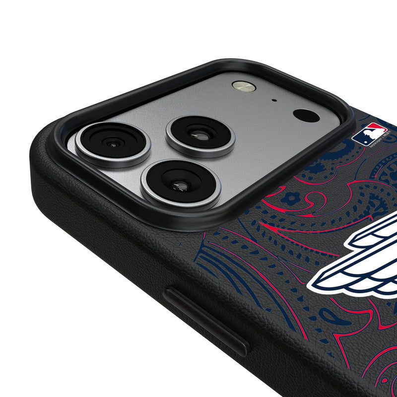 Cleveland Guardians Paisley iPhone MagSafe Compatible Phone Case for Apple iPhone Detail.Jpg