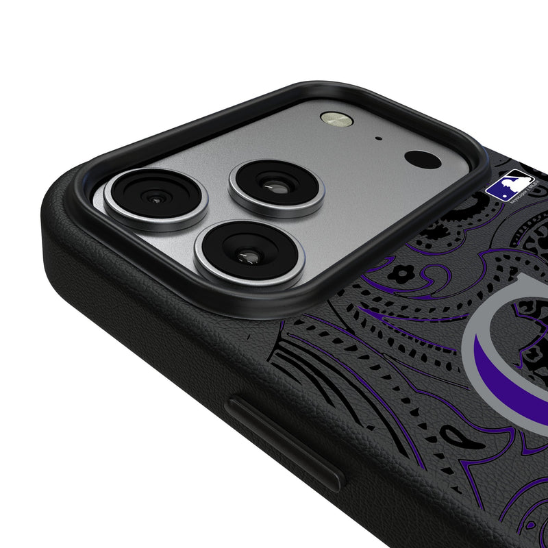 Colorado Rockies Paisley iPhone MagSafe Compatible Phone Case for Apple iPhone Detail.Jpg