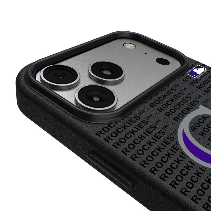 Colorado Rockies Text Backdrop iPhone MagSafe Compatible Phone Case for Apple iPhone Detail.Jpg