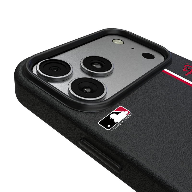 Cincinnati Reds Sidebar iPhone MagSafe Compatible Phone Case for Apple iPhone Detail.Jpg