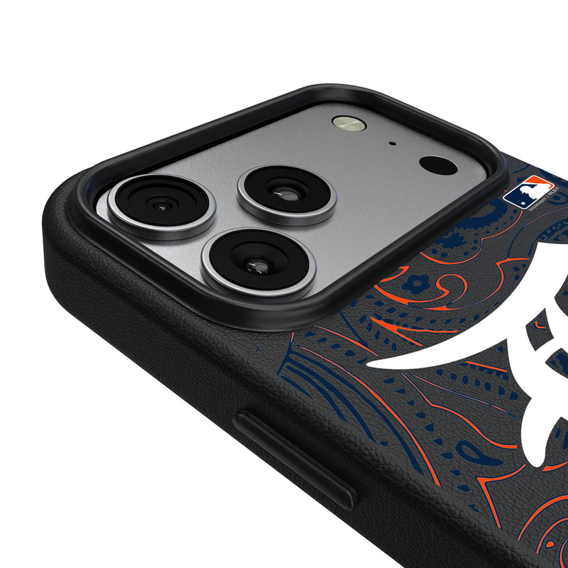 Detroit Tigers Paisley iPhone MagSafe Compatible Phone Case for Apple iPhone Detail.Jpg
