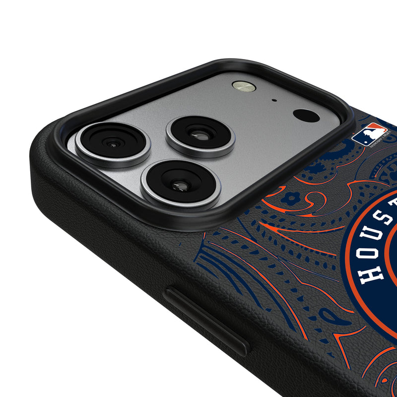Houston Astros Paisley iPhone MagSafe Compatible Phone Case for Apple iPhone Detail.Jpg