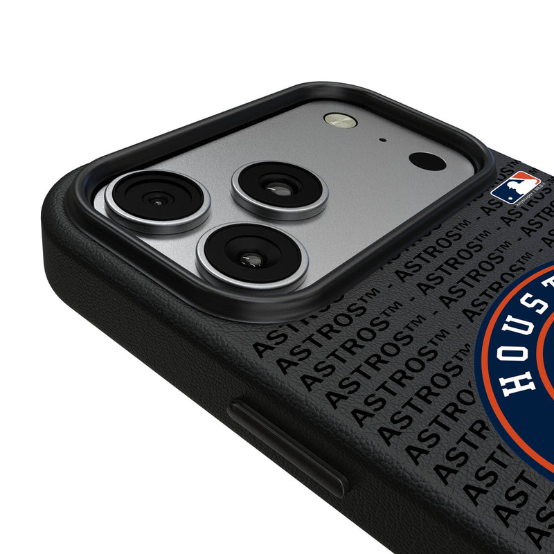 Houston Astros Text Backdrop iPhone MagSafe Compatible Phone Case for Apple iPhone Detail.Jpg